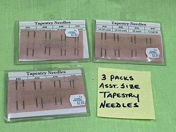 3 Packs Tapestry Needles - Assorted Sizes NEW