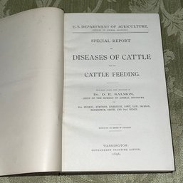 'Diseases Of Cattle And Cattle Feeding' 1896 U.S.D.A.