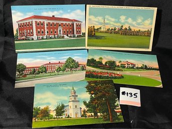 Set Of 5 Fort Bragg, NC Vintage Postcards