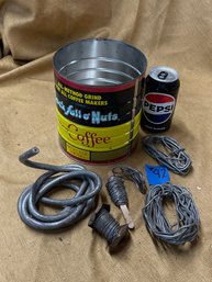 Coffee Can Of Lead Solder - Vintage