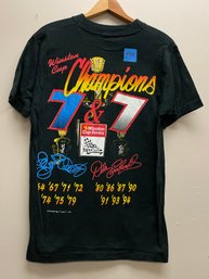 Richard Petty/Dale Earnhardt NASCAR Graphic T-Shirt, Size Medium - Vintage