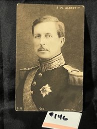 Belgium KING ALBERT Vintage Postcard