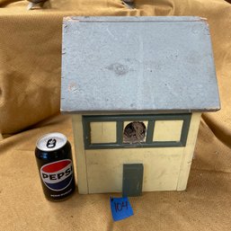 Vintage Blue Roof Birdhouse