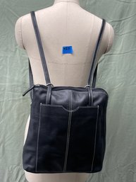 Black Leather Clark's Backpack
