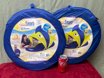 (2) Aqua Leisure Pop-Up Beach Sun Shelters For Baby, Toddler NEW