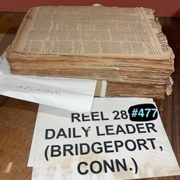 Large Lot Of Bridgeport, CT 'Daily Leader' Antique Newspapers 1887 & 1890