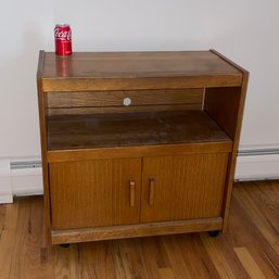 Television Cart With Storage Cabinet (On Wheels)