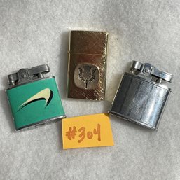 Lot Of 3 Vintage Lighters