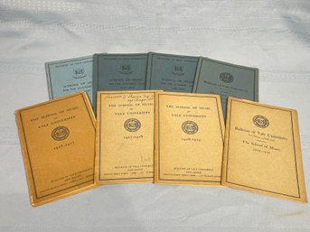 Yale University School Of Music 1920s & 1940s Course Catalogs