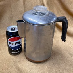 Revere Ware Stovetop Coffee Pot/Percolator VINTAGE Copper Clad