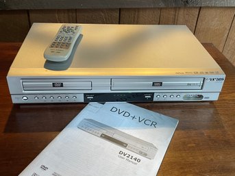 GoVideo DV2140 DVD/VCR Combo Player/Recorder With Remote Control & Manual