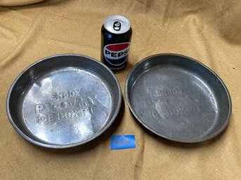 Lot Of 2 'PY-O-MY' Ice Box Pie Cake Pans VINTAGE