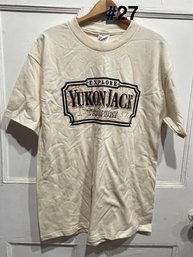 Yukon Jack Whiskey Vintage Advertising T-Shirt, Size Large