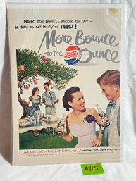 'More Bounce To The Ounce' #3 Pepsi-Cola 1951 Magazine Ad