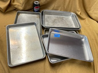 Vintage Baking Pans, Cookie Sheets Lot