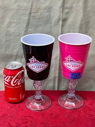 Pair Of Plastic LAS VEGAS Solo Cup Chalices