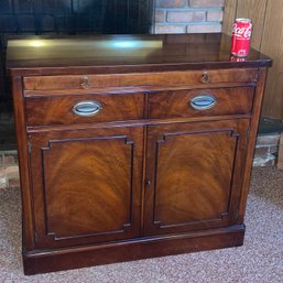 Drexel Sideboard/Buffet Cabinet With Pull-Out Serving Tray, Flatware Drawer