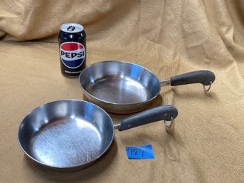 (2) Vintage Revere Ware Copper Clad Frying Pans