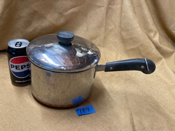 Revere Ware Copper Clad Saucepan, Cooking Pot VINTAGE