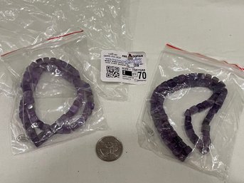 (2 Strands) Amethyst Stone Beads For Jewelry Making