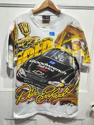 All Over Screenprint Graphic BLACK GOLD Dale Earnhardt T-Shirt, Medium