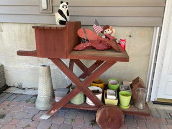 Vintage Barbecue Cart Or Planting Bench...with Everything Else In Photos