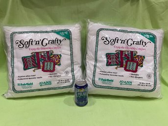 (2) Soft 'n' Crafty Pillows - Winter Craft Project