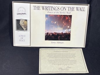 Original Berlin Wall Piece And Book 'THE WRITINGS ON THE WALL: Peace At The Berlin Wall'