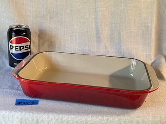 Le Creuset Enameled Cast Iron #30 Roasting/Lasagna Pan FRANCE Excellent Condition