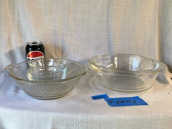 7 Pieces Assorted Vintage Glass Bakeware - Pyrex, Arcoroc, Duralex, Etc.