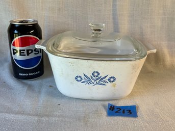 1 3/4 Quart Covered Casserole Dish CORNING WARE Cornflower Blue