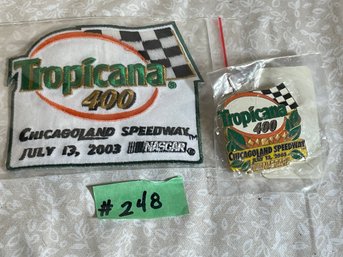 2003 Tropicana 400 NASCAR Race Patch & Pin Lot