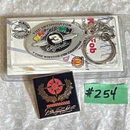 Dale Earnhardt Keychain & Pin NASCAR Collectible