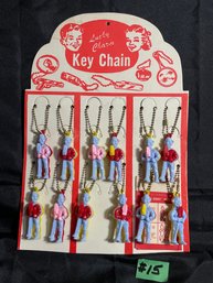 'Howdy Doody' Keychain Puzzles VINTAGE Original Store Advertising Display Card NOS