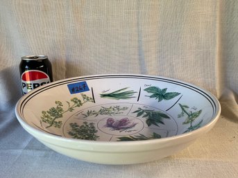 Williams Sonoma Extra Large Pasta Serving Bowl - Herbs Design