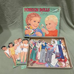 'Foreign Dolls' Vintage Paper Dolls Set By Queen Holden 1952 Platt & Munk