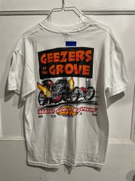 2005 'Geezers At The Grove' Maple Grove Raceway T-Shirt, Medium