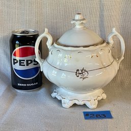 Antique China Oversized Sugar Bowl