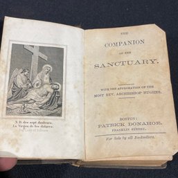 19th Century 'THE COMPANION OF THE SANCTUARY' Antique Religious Book