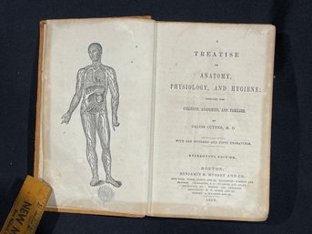1850 'A TREATISE ON ANATOMY, PHYSIOLOGY, AND HYGIENE' By CALVIN CUTTER, M.D.