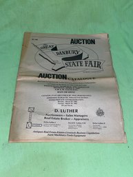 Danbury Fair Auction Catalog 1982 Newspaper