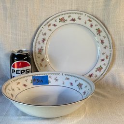 Abingdon China Plate & Serving Bowl - Vintage