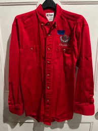 Red Dale Earnhardt Button Front Long Sleeve Shirt, Medium - Chase Authentics