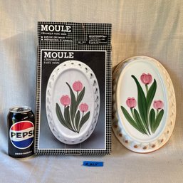 Tulips 1984 Ceramic Mold Wall Hanging VINTAGE