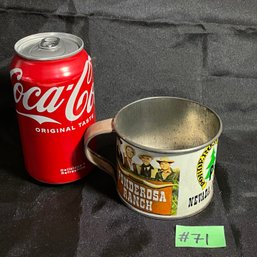 BONANZA Ponderosa Ranch Vintage Metal Cup