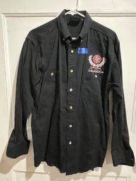 Dale Earnhardt Size Medium Black Long Sleeve Shirt - Button Down - Chase Authentics