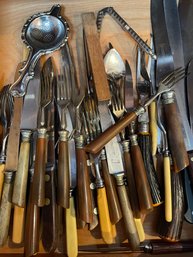 Vintage Knives And Flatware Lot