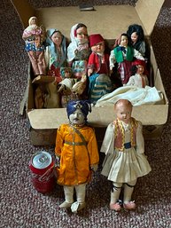 'Dolls Of The World' Lot Of Antique Ethnic Dolls