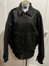 NRA Life Member LEATHER JACKET - Size Large By Burk's Bay - New With Tags