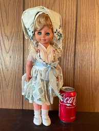 Vintage Doll With Sleepy Eyes - Traditional German Dress